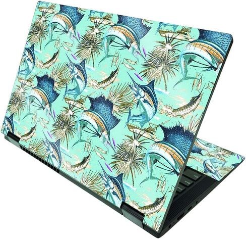 MightySkins Glossy Glitter Skin Compatible with Lenovo IdeaPad Flex 5 2-in-1 15" (2021) - Neon Tropics | Protective, Durable High-Gloss Glitter Finish | Easy to Apply | Made in The USA in Saudi Arabia