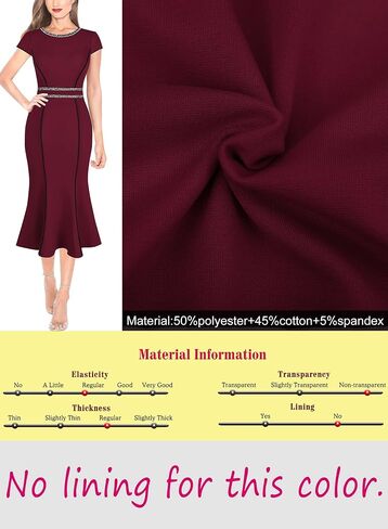 VFSHOW Womens Blue Tweed Yarn-Dyed Elegant Vintage Cocktail Party Bodycon Mermaid Midi Mid-Calf Dress 079 BLU S in Saudi Arabia