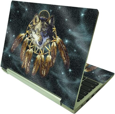 MightySkins Glossy Glitter Skin Compatible With Lenovo IdeaPad Flex 3 Chromebook 2-in-1 11.6" (2021) - Dragon Paradise | Protective, Durable High-Gloss Glitter Finish | Easy To Apply | Made in The USA in Saudi Arabia