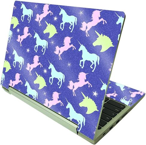 MightySkins Glossy Glitter Skin Compatible With Lenovo IdeaPad Flex 3 Chromebook 2-in-1 11.6" (2021) - Dragon Paradise | Protective, Durable High-Gloss Glitter Finish | Easy To Apply | Made in The USA in Saudi Arabia