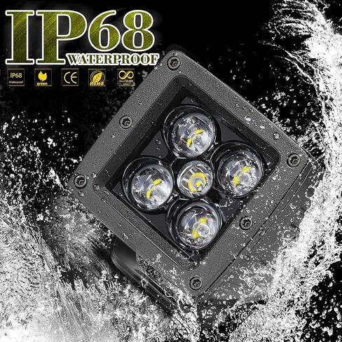 LED Light Covers Black, Snap-On Street Legal Light Bar Covers for 3 Inch LED Pods Cubes Off Road Lights Dtich Lights, High Intensity Polycarbonate Lens IP68 Waterproof in Saudi Arabia