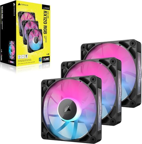 مراوح CORSAIR iCUE Link RX140 مقاس 140 مم PWM مع محور نظام iCUE Link - محمل قبة مغناطيسي - حزمة مزدوجة - أسود in Saudi Arabia