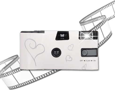 Disposable Camera, Retro Film Camera with Flash 27 35mm Color Films, Easy Shooting, for Anniversary Concert Wedding Travel Camp Party in Saudi Arabia