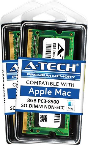A-Tech 16GB Kit (2x8GB) RAM for Apple Mac Mini Mid 2010 | DDR3 1066MHz / 1067MHz SODIMM PC3-8500 204-Pin Max Memory Upgrade in Kuwait