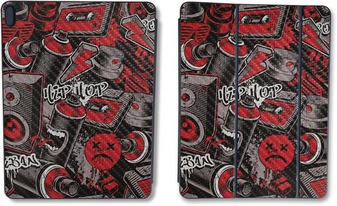 Carbon Fiber Skin Compatible with Apple Smart Folio for iPad Pro 11-inch (M2) 2024 - Mono Hip Hop - Premium 3M Vinyl Protective Wrap Decal Cover - Easy to Apply | Crafted in The USA by MightySkins in Kuwait