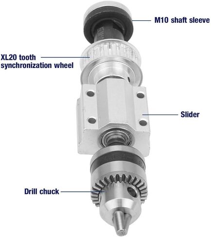 ViaGasaFamido Mini Adapter Chuck Unpowered Spindle Assembly High Precision DIY Woodworking Cutting Grinding Table Drill Accessory with B10 Drill Chuck M10 Shaft Sleeve in Saudi Arabia