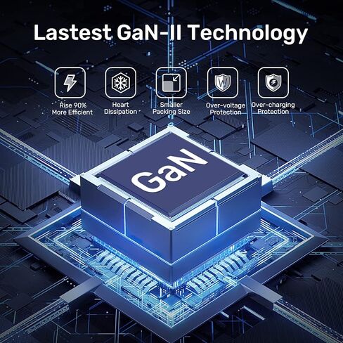 شاحن Unitek 140 واط USB C شاحن ماك بوك برو شاحن GaN 3 منافذ PD3.1 محول طاقة سريع للكمبيوتر المحمول متوافق مع MacBook Pro 16 بوصة Dell XPS 15 iPad iPhone 14 Pro Max (مع كابل USB C 240 واط) in Kuwait