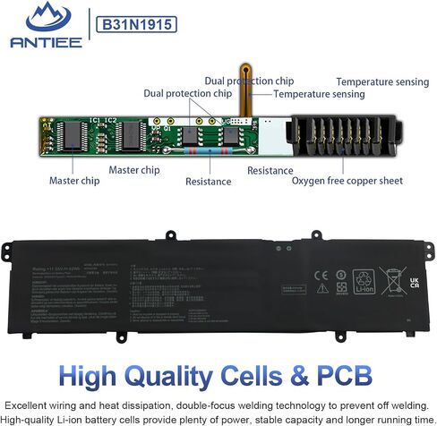 بطارية الكمبيوتر المحمول B31N1915 C31N1915 لجهاز Asus ExpertBook L1 L1400CDA L1500CDA ExpertBook، B1 B1400CEAE B1400CEPE B1500CEAE B1500CEPE B1500 B1500CEA-XS74 BR1100CKA BR1100FKA Series 11.55V 3640mAh 3 -خلية in Saudi Arabia
