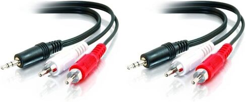 C2G/كابلات للذهاب إلى Legrand - كابل C2G 3.5 مم إلى RCA Y، كابل صوت مقسم Y بطول 6 أقدام RCA، ذكر إلى ذكر 3.5 مم إلى كابل صوت RCA، عدد واحد، C2G 40423 in Kuwait