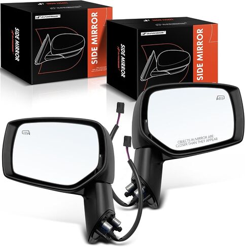 مرآة باب كهربائية جانبية للركاب من A-Premium - متوافقة مع Subaru Impreza 2015-2016، Crosstrek 2016-2017، XV Crosstrek 2015، WRX 2015-2021 - مرآة رؤية خلفية خارجية قابلة للطي يدويًا باللون الأسود in Kuwait