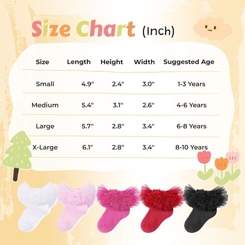 Zando Ruffle Socks for Girls Frilly Lace Dress Socks for Toddler Baby Girls Dance Tutu Ankle Socks in Saudi Arabia