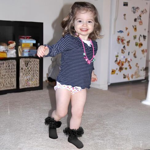 Zando Ruffle Socks for Girls Frilly Lace Dress Socks for Toddler Baby Girls Dance Tutu Ankle Socks in Saudi Arabia