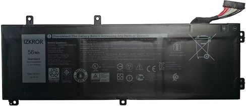 بطارية بديلة V0GMT 56Wh لجهاز Dell G7 17 7700 / XPS 15 7590 9550 9560 9570 / Precision 5510 5520 5530 5540 / Inspiron 15 7500 7501 7590 / Vostro 7500 7590 Series 4K1VM XYCW0 11.4 فولت in Saudi Arabia
