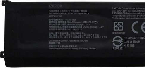 RC30-0328 65Wh 4221mAh 4-Cells استبدال البطارية لـ Razer Blade 15 Edition 2020 2021 RZ09-0328 RZ09-03287E22 RZ09-03304x RZ09-03305x RZ09-0330x Series Laptop 4ICP5/46/108 15.4V in Saudi Arabia