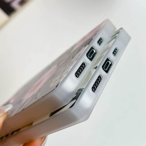 حافظة KERZZIL أنيقة جرلي الأم لؤلؤية متوافقة مع iPhone 16 Pro Max حافظة ذات حافة مستطيلة، غطاء حماية من السيليكون الناعم من مادة TPU الناعمة الملونة والنحيفة (أذن البحر، 16 Pro Max) in Saudi Arabia
