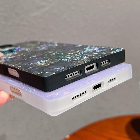 حافظة KERZZIL أنيقة جرلي الأم لؤلؤية متوافقة مع iPhone 16 Pro Max حافظة ذات حافة مستطيلة، غطاء حماية من السيليكون الناعم من مادة TPU الناعمة الملونة والنحيفة (أذن البحر، 16 Pro Max) in Saudi Arabia