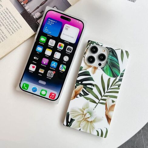 حافظة KERZZIL أنيقة جرلي الأم لؤلؤية متوافقة مع iPhone 16 Pro Max حافظة ذات حافة مستطيلة، غطاء حماية من السيليكون الناعم من مادة TPU الناعمة الملونة والنحيفة (أذن البحر، 16 Pro Max) in Saudi Arabia
