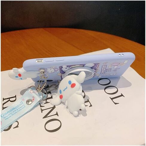 متوافق مع جراب iPhone 11 مقاس 6.1 بوصة، غطاء حماية لطيف للفتيات من الرسوم المتحركة Kawaii مع مرآة مكياج وحبل للأطفال والمراهقين والبنات والنساء in Kuwait