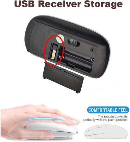 ماوس USB لاسلكي محمول مريح 2.4 جيجا للكمبيوتر الشخصي والكمبيوتر المحمول والكمبيوتر المحمول مع جهاز استقبال نانو (راقصة الباليه البيضاء اللطيفة) in Saudi Arabia