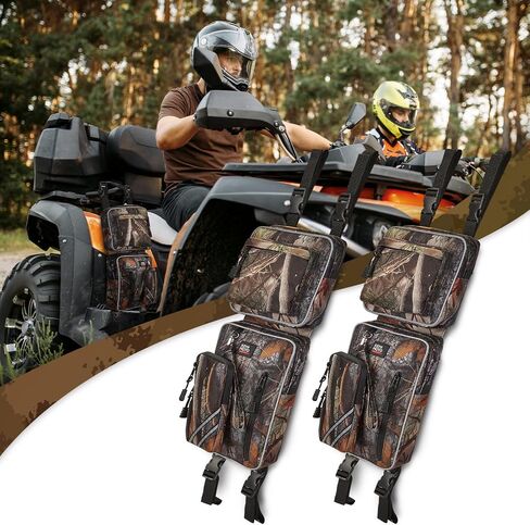 KEMIMOTO ATV Fender Bag with Cup Holder 2 Pack Universal ATV Storage Bags 1680D Four-Wheeler Tank bags Front/Rear Fender Saddle Bag Compatible with Sportsman Fourtrax Foreman Outlander Grizzly Cfmoto in Saudi Arabia