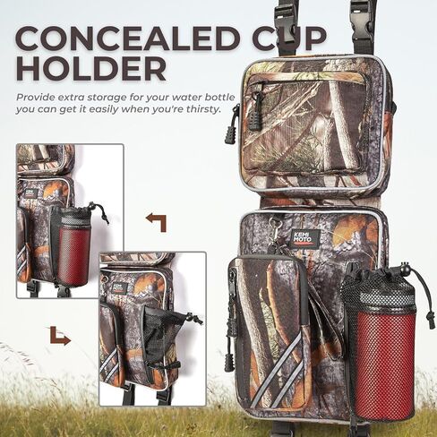 KEMIMOTO ATV Fender Bag with Cup Holder 2 Pack Universal ATV Storage Bags 1680D Four-Wheeler Tank bags Front/Rear Fender Saddle Bag Compatible with Sportsman Fourtrax Foreman Outlander Grizzly Cfmoto in Saudi Arabia