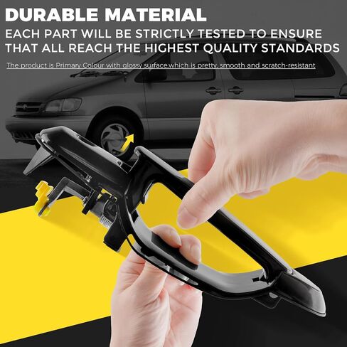 RP Remarkable Power, DHE107 Fit For 1998-2003 Sienna Front Driver Left Side Exterior Door Handle Color: Black (Non-Paint) in Saudi Arabia