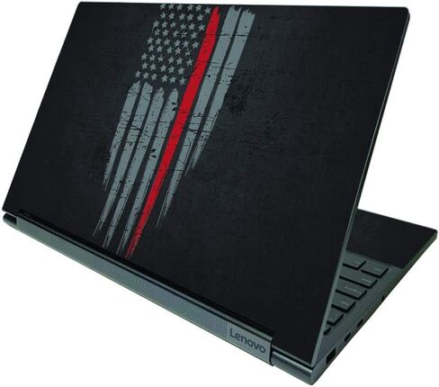 جلد MightySkins متوافق مع Lenovo Yoga C940 15" (2020) - خط أحمر رفيع | غطاء ملتف من الفينيل واقٍ ومتين وفريد ​​من نوعه | سهل التطبيق والإزالة وتغيير الأنماط | صنع في الولايات المتحدة الأمريكية in Saudi Arabia