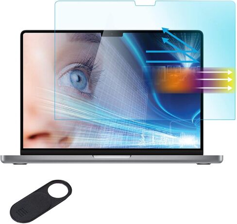 Screen Protector for MacBook Pro 16 inch M2 Pro/Max & M1 Pro/Max Chip, Anti Blue Light Anti Glare Screen Filter for 2023 New MacBook Pro 16.2 Inch, Eyes Protection Filter Reduces Eye Strain in Saudi Arabia