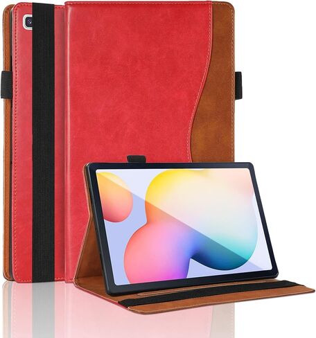 Case for Samsung Galaxy Tab S6 Lite 10.4 inch 2024/2022/2020 (SM-P620/P625/P610/SM-P615/SM-P613/SM-P619) Business PU Leather Multi-Angle Stand Flip Case with Pencil Holder-Turquoise in Kuwait