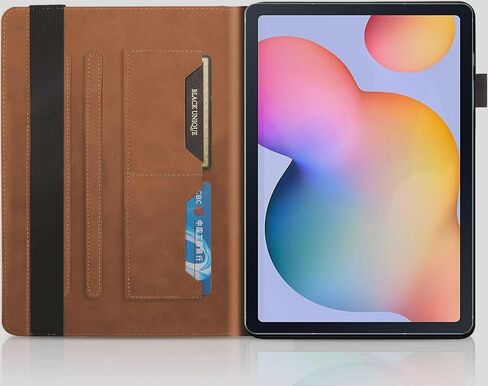Case for Samsung Galaxy Tab S6 Lite 10.4 inch 2024/2022/2020 (SM-P620/P625/P610/SM-P615/SM-P613/SM-P619) Business PU Leather Multi-Angle Stand Flip Case with Pencil Holder-Turquoise in Kuwait