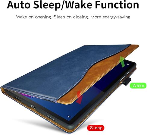 Case for Samsung Galaxy Tab S6 Lite 10.4 inch 2024/2022/2020 (SM-P620/P625/P610/SM-P615/SM-P613/SM-P619) Business PU Leather Multi-Angle Stand Flip Case with Pencil Holder-Turquoise in Kuwait