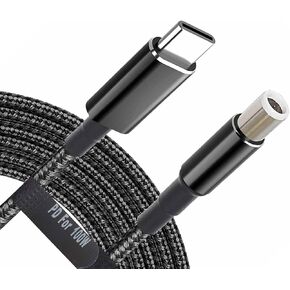 محول كابل شحن USB C إلى كمبيوتر محمول نحيف ذكر من النوع C إلى محول DC 6.5 قدم 100 وات PD سلك إمداد شاحن الطاقة لجهاز Lenovo Yoga 510، Ideapad 710S، Flex 4-1480، P/N: 5A10K78761 (4.0 × 1.7 مم عام)