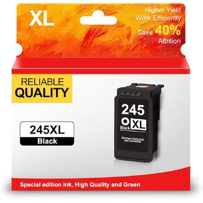 PG-245XL Black Ink Cartridges High Yield Replacement for Canon 245 245XL PG-245XL Ink Cartridges for PIXMA MX490 TS3322 TS3122 TS3300 TS3100 TS3320 MX492 MG2522 TR4520 R4522 TR4500 Printer (1 Black)