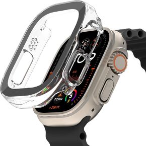 Belkin ScreenForce TemperedCurve 2-in-1 Screen Protector for Apple Watch Ultra & Ultra 2 w/Protective Bumper - Tempered Glass Screen Protector, Apple Watch Accessories - Clear