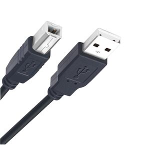 10 FT MIDI Cable for Audio Interface, Yamaha Piano Midi Keyboard, USB Microphone, Mixer, Instrument - USB Type-A to Type-B High Speed Cord