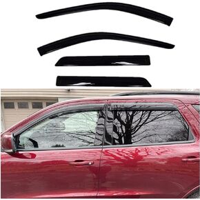 4pcs Dark Smoke Outside Mount Style Sun Rain Guard Vent Shade Window Visors Compatible with for Dodge 98-03 Durango 00-04 Dakota Crew Cab (Quad Cab) 94119