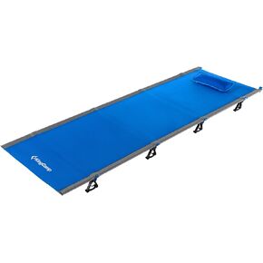 KingCamp Camping Cot and Matress,Folding Portable Heavy Duty Compact Cots for Outdoor,Sleeping Cots and Pad for Adults,Ultralight Backpacking Cots for Travel Hiking Mountaineering with Pillow