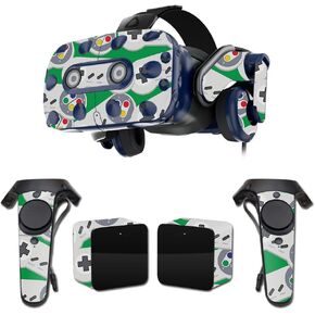 MightySkins Skin Compatible with HTC Vive Pro VR Headset - Retro Controllers 1 | Protective, Durable, and Unique Vinyl Decal wrap Cover | Easy to Apply, Remove, and Change Styles | Made in The USA