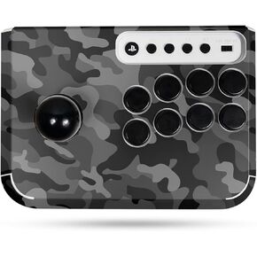Gaming Skin Compatible with Hori Fighting Stick Mini (PS5, PS4, PC) - Black Camo - Premium 3M Vinyl Protective Wrap Decal Cover - Easy to Apply | Crafted in The USA by MightySkins
