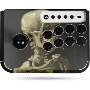 Gaming Skin Compatible with Hori Fighting Stick Mini (PS5, PS4, PC) - Skull with Cigarette - Premium 3M Vinyl Protective Wrap Decal Cover - Easy to Apply | Crafted in The USA by MightySkins