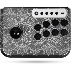 Gaming Skin Compatible with Hori Fighting Stick Mini (PS5, PS4, PC) - Floral Lace - Premium 3M Vinyl Protective Wrap Decal Cover - Easy to Apply | Crafted in The USA by MightySkins