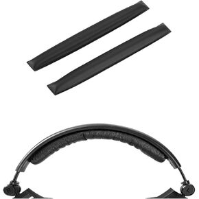 Headset Headband Cushion Pad for Sennheiser, 2 Pcs Replacement Headset Headband Cover for Sennheiser HD25 PC150 PC151 PC155 Over Ear Headset, Easy Installation (Black)