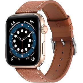 MMOBIEL Leather Watch Band Compatible with Apple Watch Band 42mm 44mm 45mm 49mm – Leather Wristband Replacement Strap Compatible with iWatch Series Ultra / 2, 9 8 7 6 5 4 3 2 1 SE