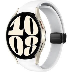 Compatible with Samsung Galaxy Watch 6 5 4 Bands 44mm 40mm/Galaxy Watch 6 Classic Band 47mm 43mm/Watch 5 Pro 45mm,No Gap Silicone Replacement Sport Strap for Women