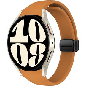 Compatible with Samsung Galaxy Watch 6 5 4 Bands 44mm 40mm/Galaxy Watch 6 Classic Band 47mm 43mm/Watch 5 Pro 45mm,No Gap Silicone Replacement Sport Strap for Women