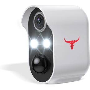 1080P Security Camera Wireless, AI Human Detection, PIR Motion Detection, 2.4GHz Wi-Fi Support, 2-Way Talk, Outdoor Surveillance Bullet Cam, Color Night Vision