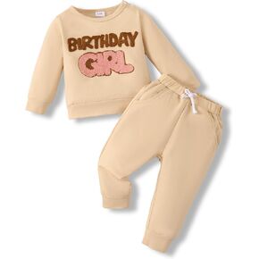 XUANHAO Infant Newborn Baby Girl Clothes Fall Winter Toddler Girls Outfits Cute Pullover Sweatshirts Tops Pants Clothing Sets