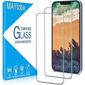 MAYtobe [2 Pack] Designed for iPhone 14 Plus Screen Protector Tempered Glass, Ultra HD, 9H Hardness, Bubble Free, Easy to Install, Case Friendly