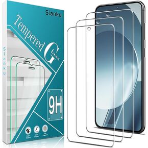 Slanku (3 Pack Screen Protector for Samsung Galaxy S23 FE 5G Tempered Glass Film, Fingerprint Unlocked, Easy Installation, Anti-Scratch, Case Friendly