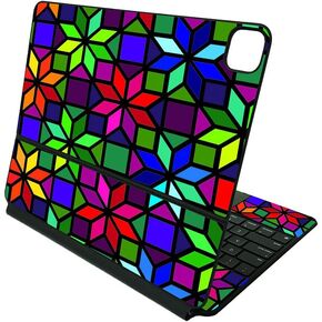 MightySkins Skin Compatible with Apple Magic Keyboard for iPad Pro 12.9" (3rd-6th Generation) - Geo Tile | Protective, Durable, and Unique Vinyl Decal wrap Cover | Easy to Apply | Made in The USA